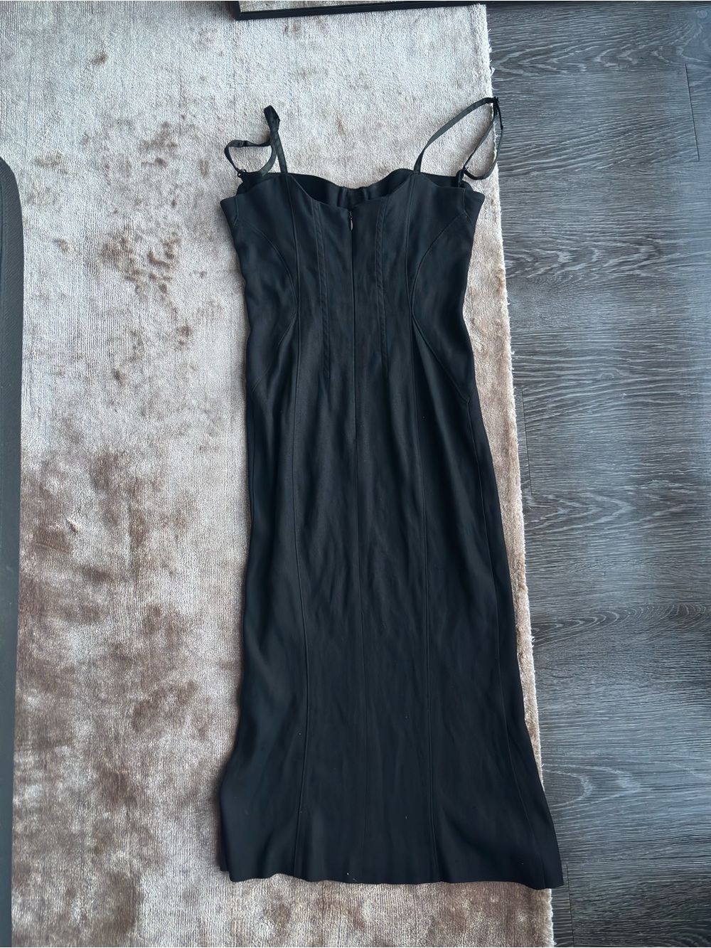 Dolce & Gabbana Black Midi Bustier Slip Dress - Picture 2 of 3